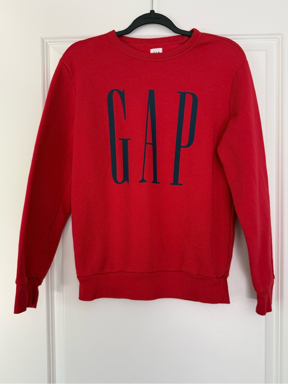 GAP Bright Red Pullover with Navy Logo